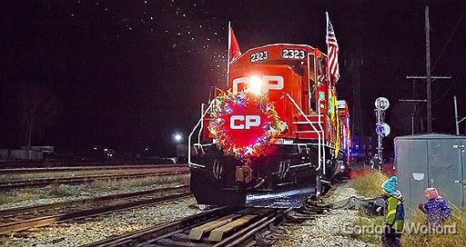 CP Holiday Train 2015_46793.jpg - Engine 2323 photographed at Smiths Falls, Ontario, Canada.